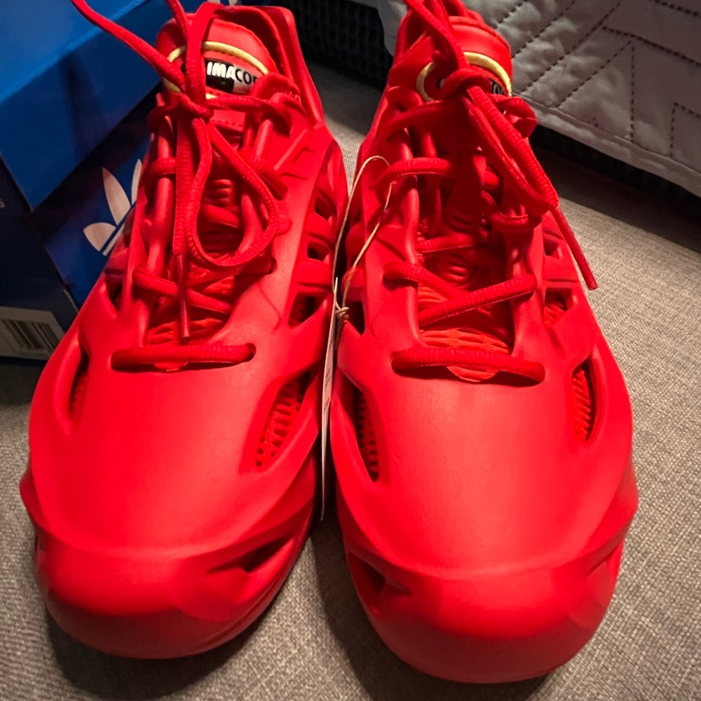 Addias climate cool red shoes